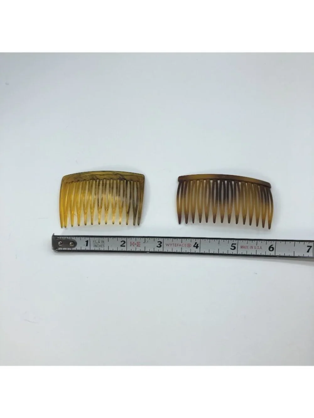 Vintage faux tortoise hais combs lucite plastic Scunci
